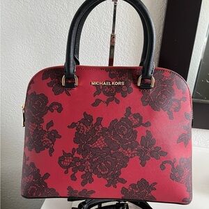 Michael Kors Cindy Red Floral Women's Bag Limited Edition